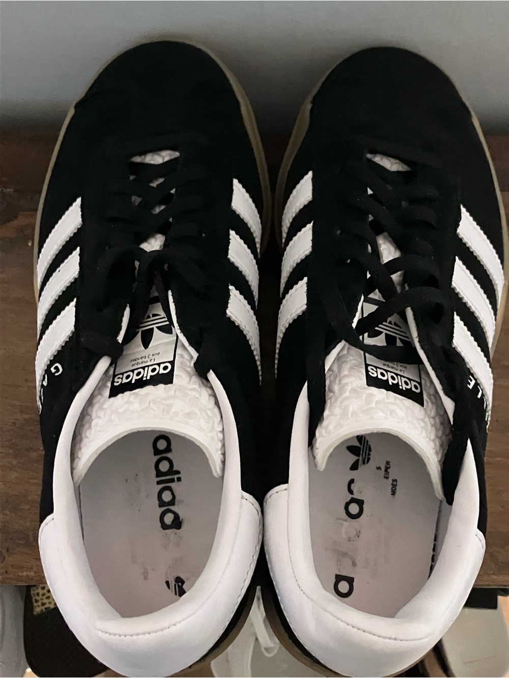 Womens adidas Gazelle Bold Athletic Shoe - Core Black / Cloud White - Picture 7 of 9